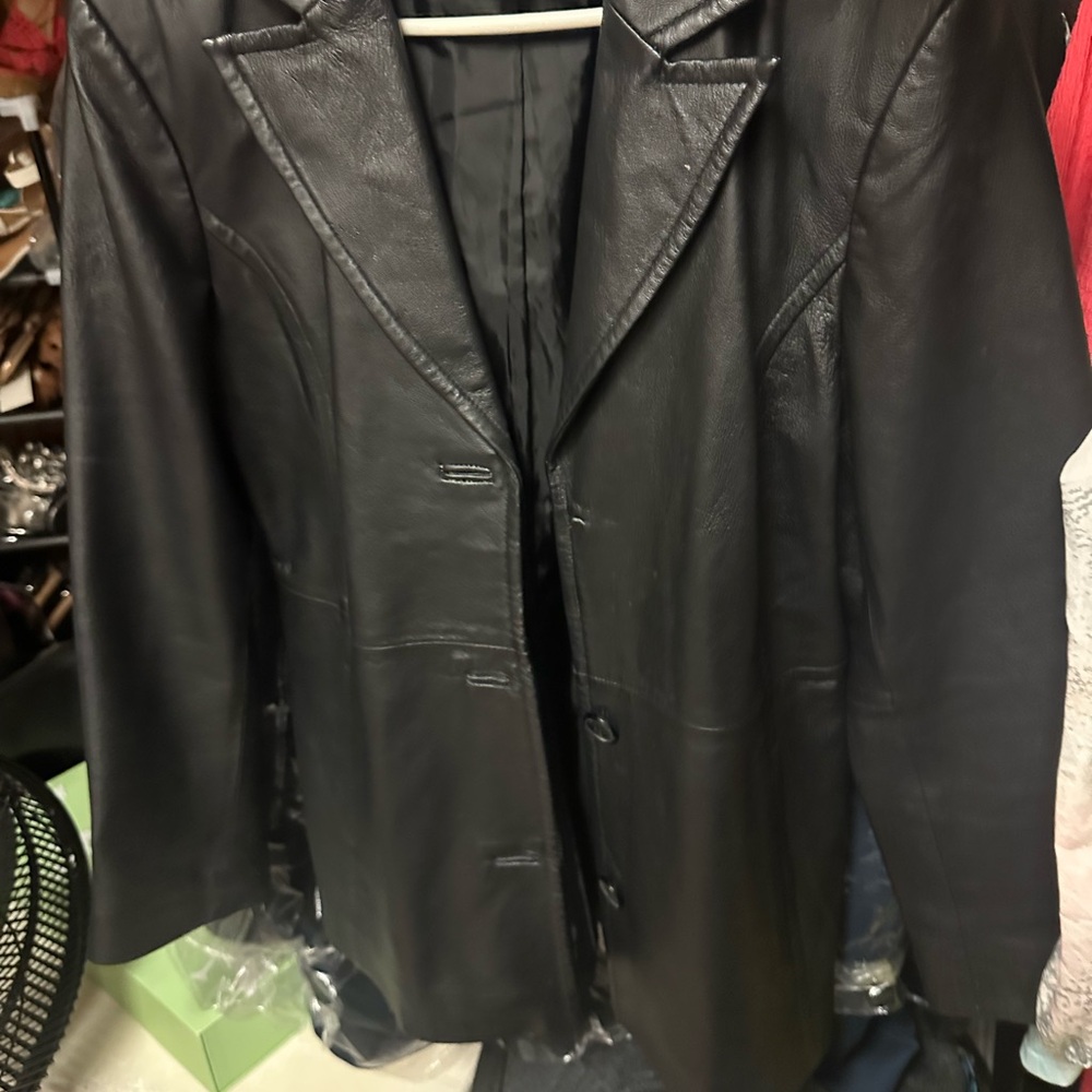 Worthington Women's Classic Black Leather Jacket